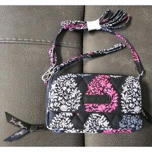 Vera Bradley All In One Wallet Crossbody Wristlet Northern Lights Pattern NWT